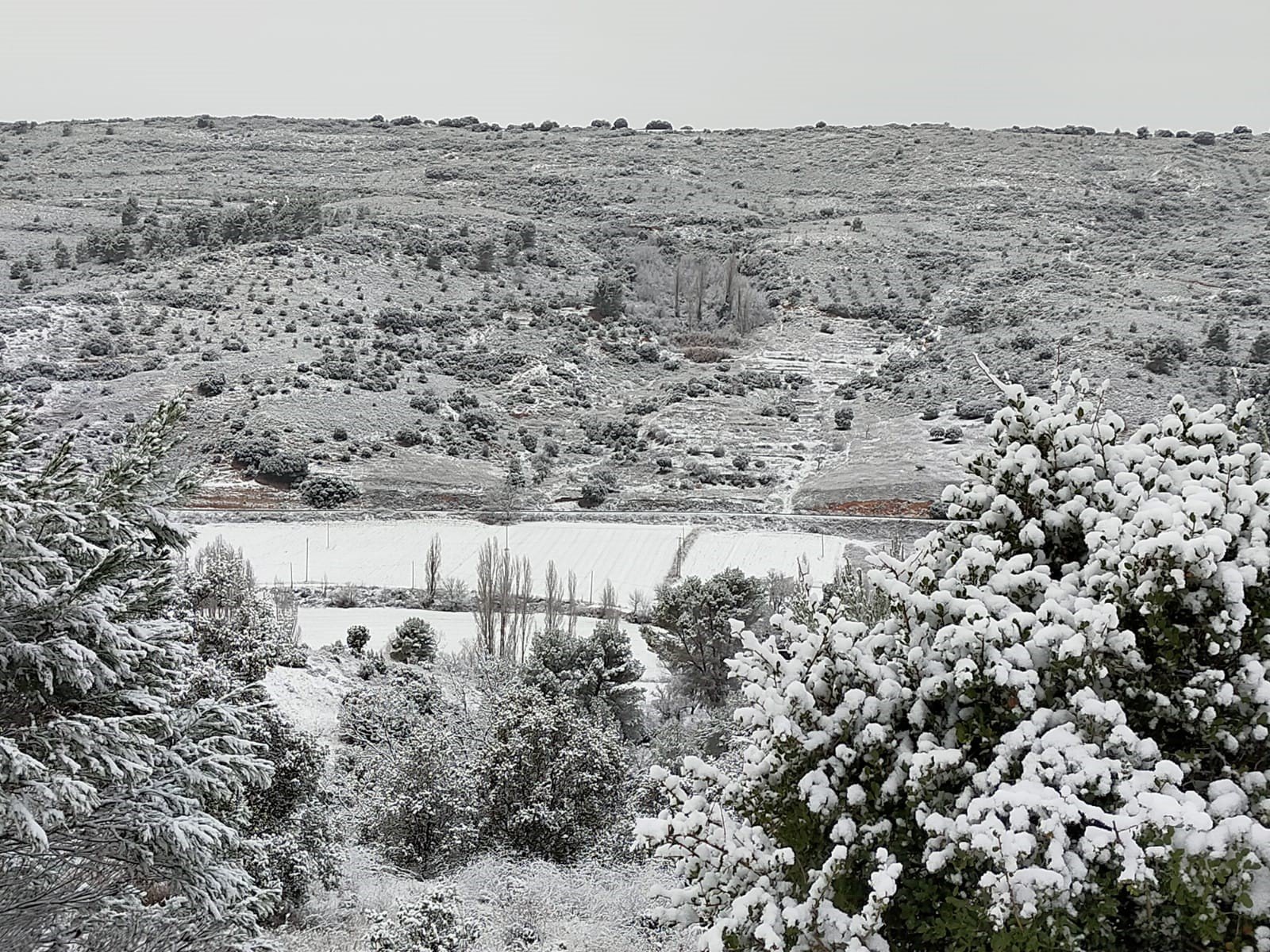 Nieve en Renera el 7 de enero de 2021.  (Foto: Maribel Martín Duró)