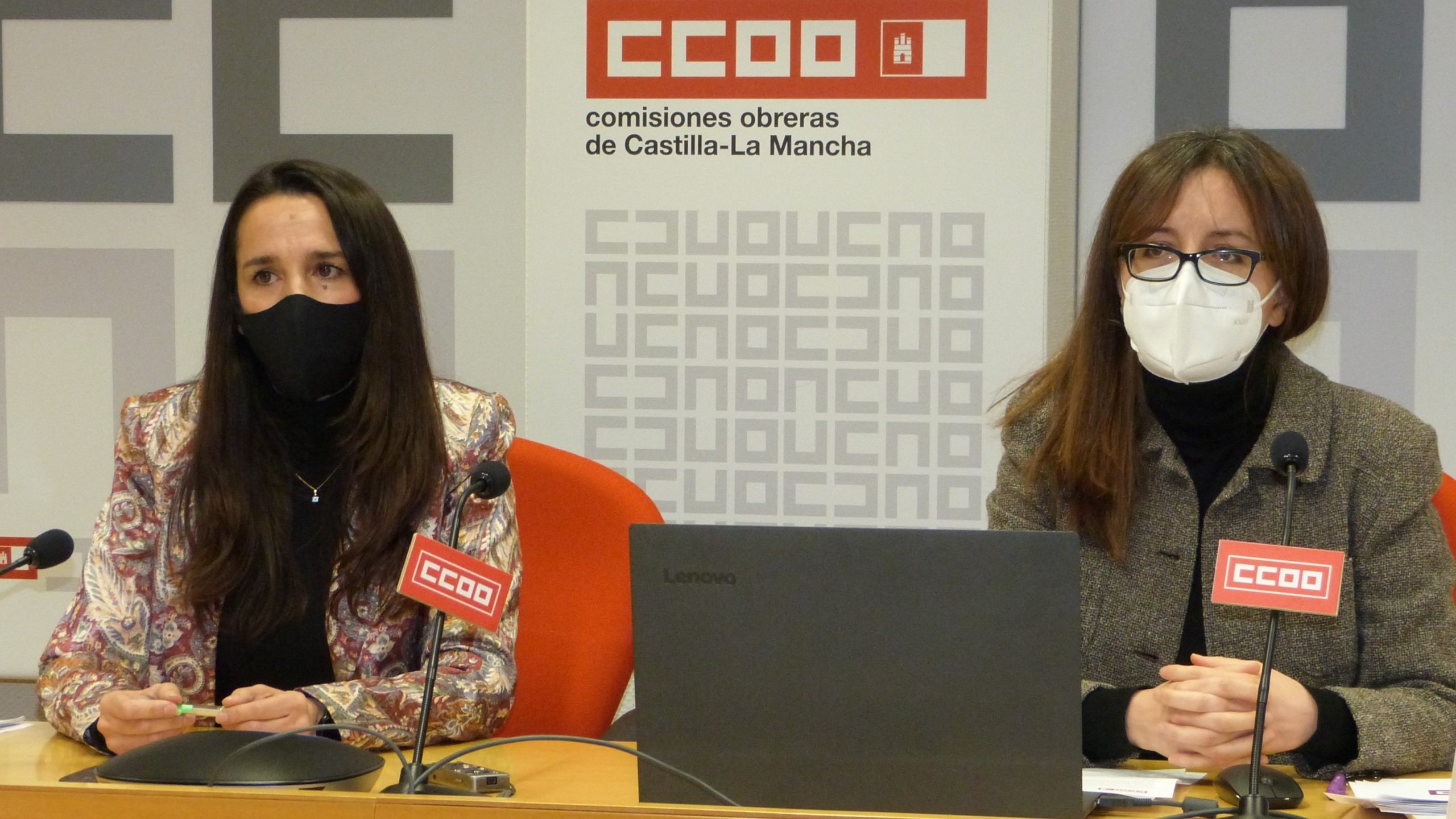 Presentación del informe de CCOO sobre la brecha salarial en Castilla-La Mancha el 22 de febrero de 2021.