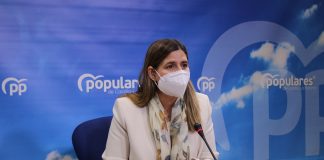 Carolina Agudo, durante su rueda de prensa.