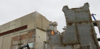 Estado de la demolición de la central de Zorita en febrero de 2021.