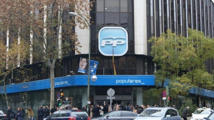Sede nacional del PP en la madrileña calle de Génova.