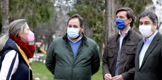 Guarinos, Núñez, Montesinos y Echániz el 28 de febrero de 2021 en Guadalajara.