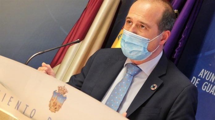 Alberto Rojo, alcalde de Guadalajara, durante su rueda de prensa del 8 de febrero de 2021. (Foto: La Crónic@)