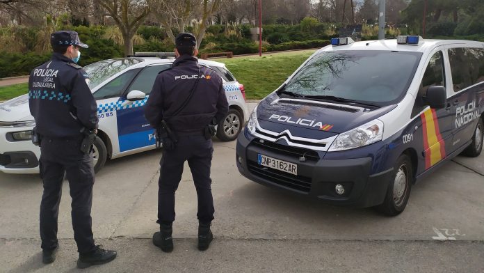 Agentes de la Policía Nacional y de la Policía Local, en Guadalajara.