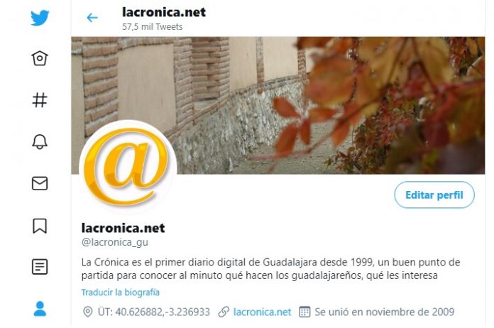 Cuenta de Twitter de LA CRÓNICA.