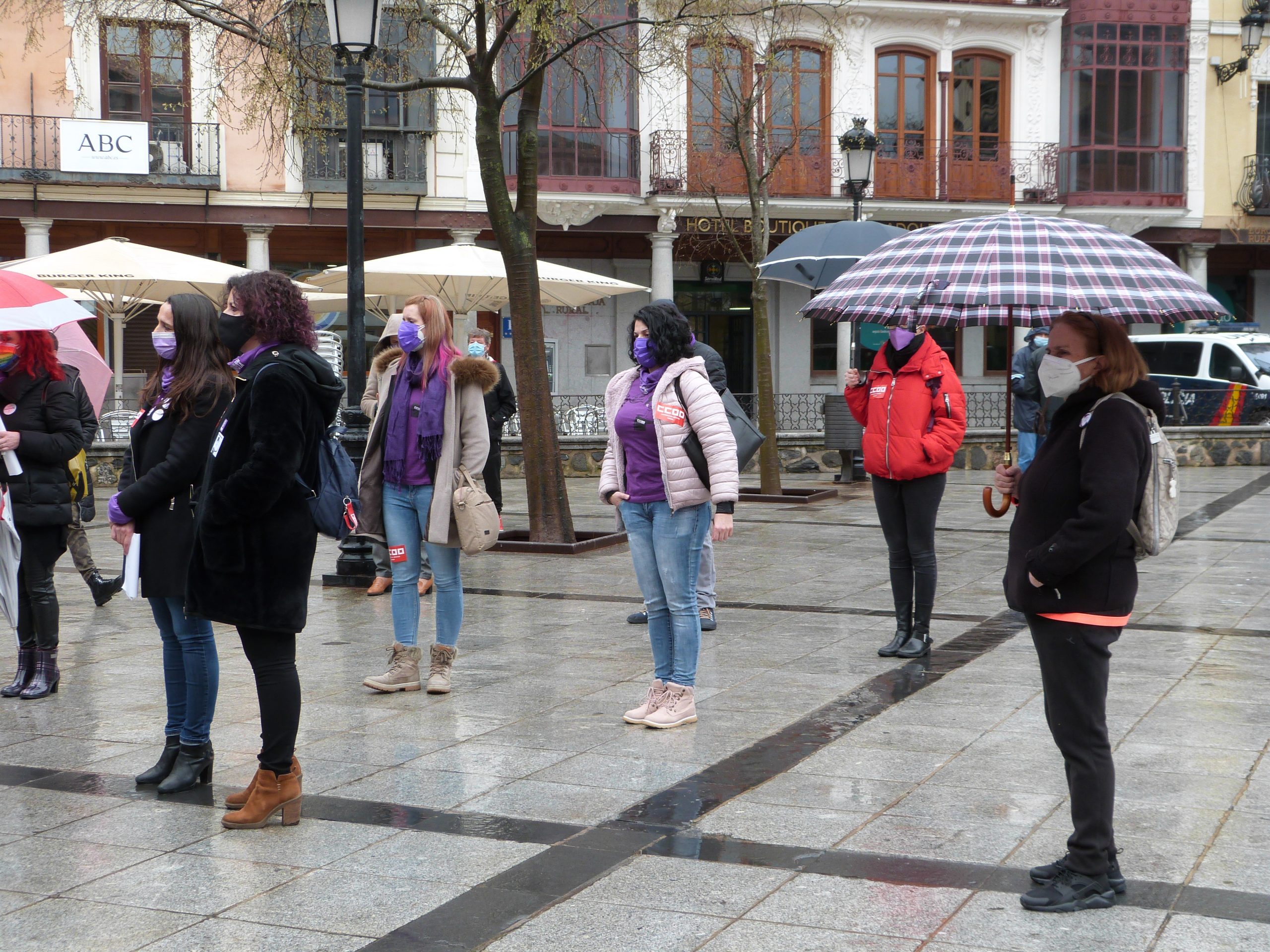 Concentración en Toledo el 8M de 2021.