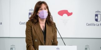 Blanca Fernández, durante su rueda de prensa del 10 de marzo de 2021.