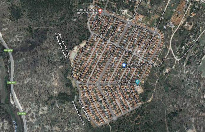 Vista aérea de la Urbanización Montejaral, de Loranca de Tajuña, donde se ha producido el suceso
