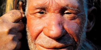 Recreación del rostro de un neandertal.