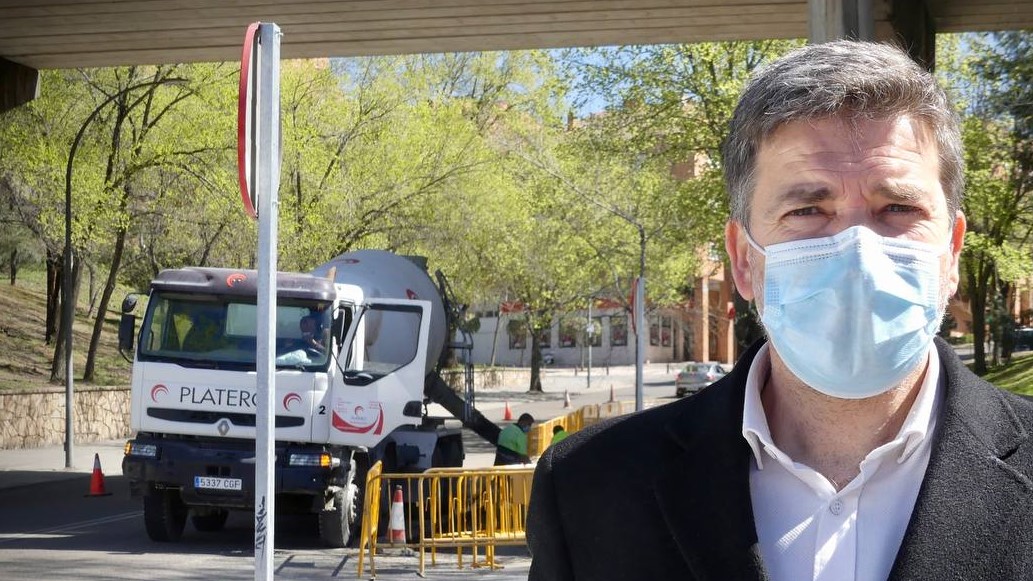 Pérez Borda, junto al puente de Julián Besteiro, al lado del campo de fútbol "Pedro Escartín" el 30 de marzo de 2021.