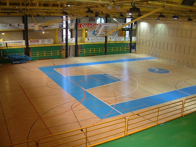 Pista central del polideportivo San José, de la Diputación de Guadalajara.