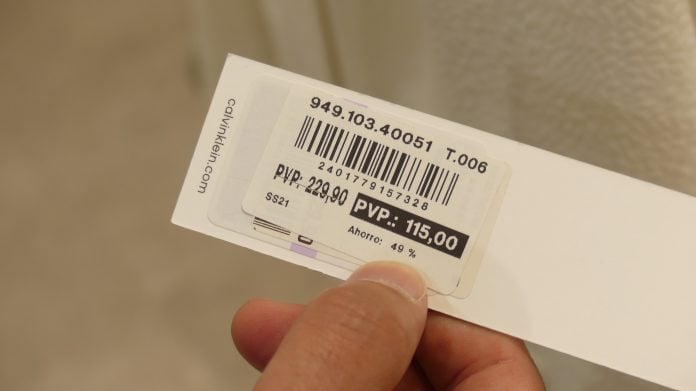 precios Etiqueta de un producto rebajado. (Foto: La Crónic@)