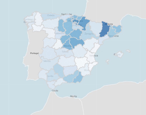 Situación de la pandemia en España el 30 de marzo de 2021, según el Instituto de Salud Calos III.