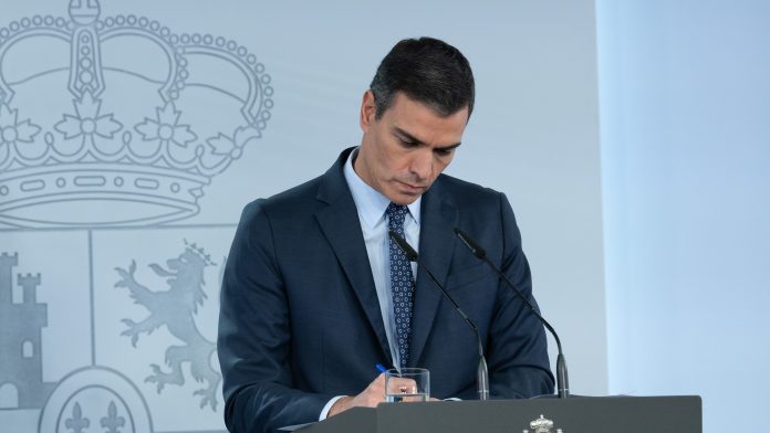 Pedro Sánchez, en su comparecencia del 6 de abril de 2021 en el