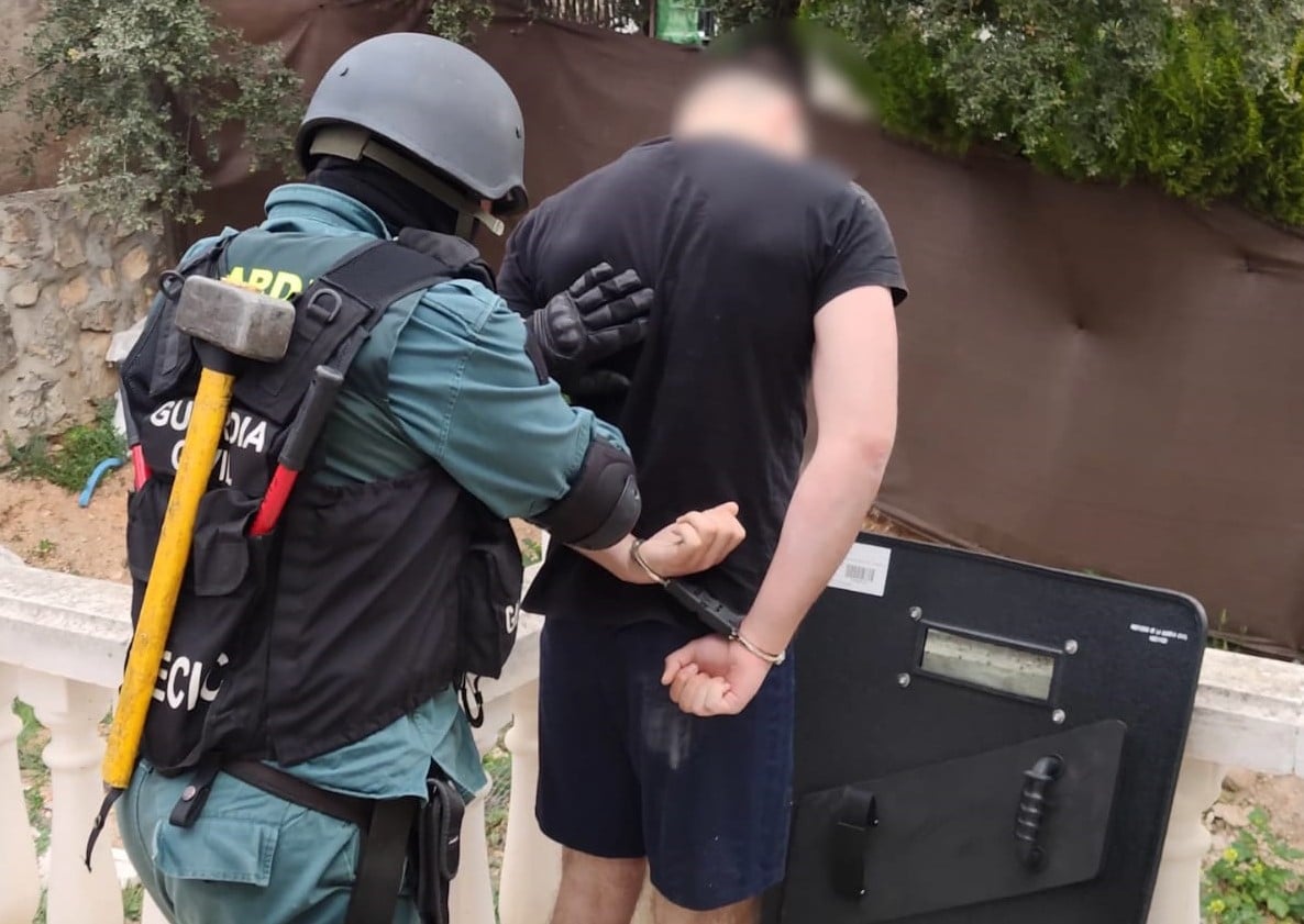 Detención de un joven de 19 años por la Guardia Civil, como encargado de una plantación de marihuana en Fuentenovilla.