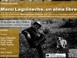 Acto en recuerdo de Manu Leguineche el 29 de abril de 2021.