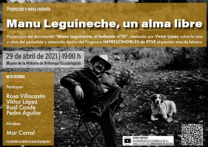 Acto en recuerdo de Manu Leguineche el 29 de abril de 2021.