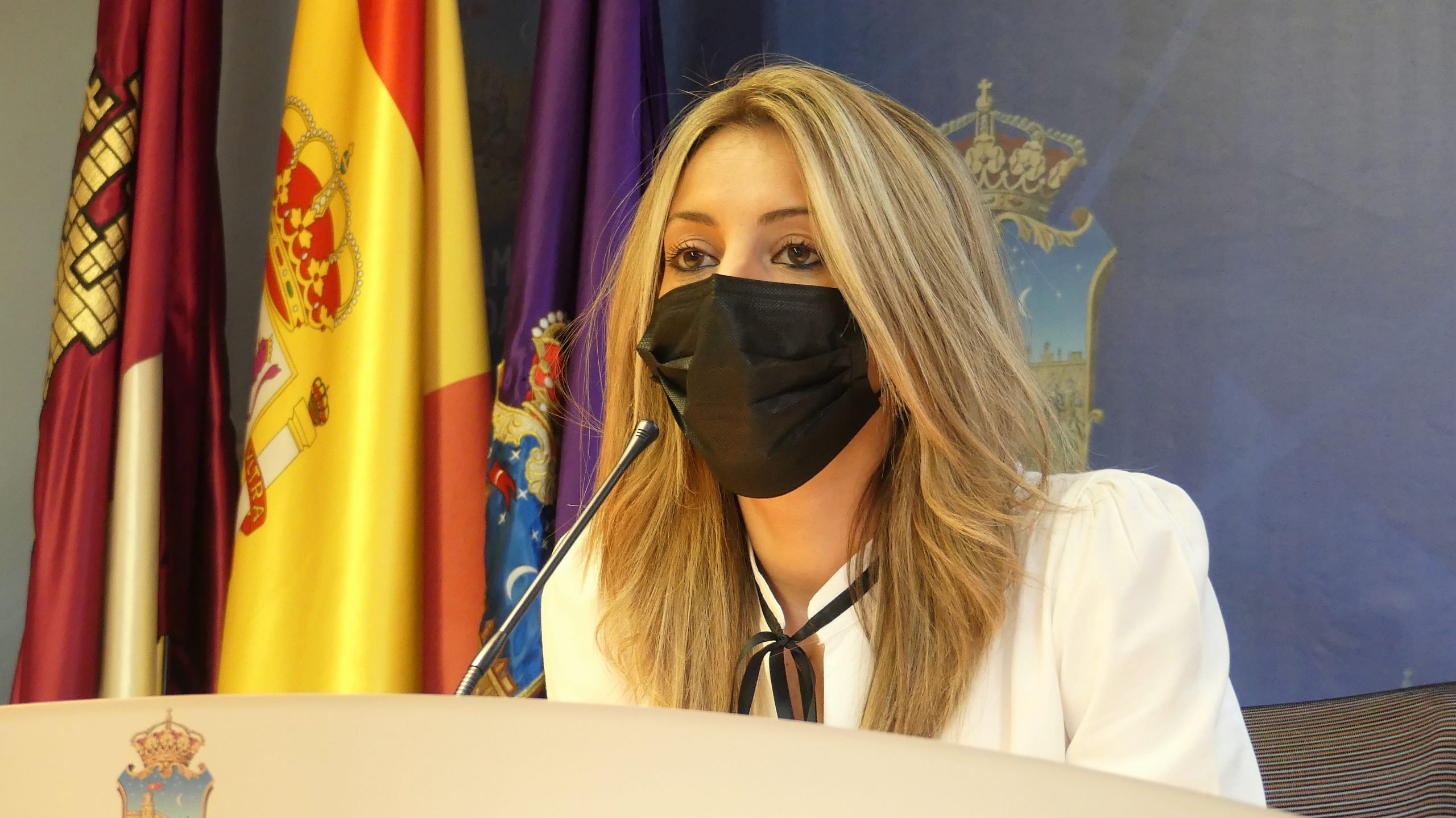 Lucía de Luz, en la rueda de prensa del 14 de abril de 2021. (Foto: La Crónic@)