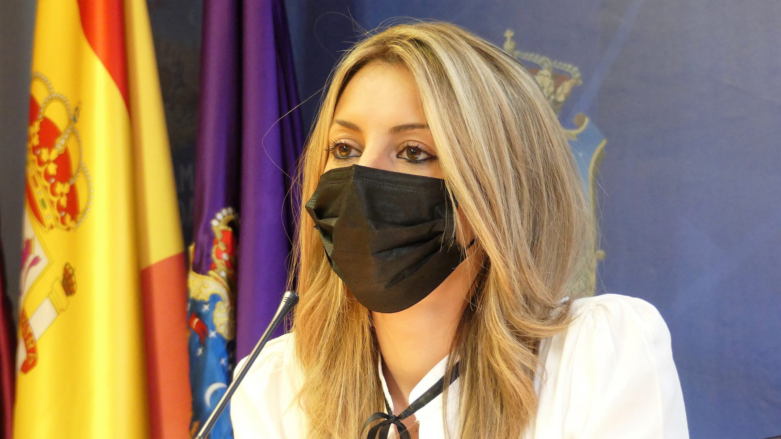 Lucía de Luz, en la rueda de prensa del 14 de abril de 2021. (Foto: La Crónic@)