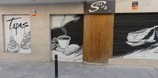 Bar cerrado en Guadalajara por las medidas de Nivel 3 reforzado que se están aplicando en la capital alcarreña. (Foto: La Crónic@)