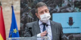 García-Page, en el momento de hacer estas declaraciones.