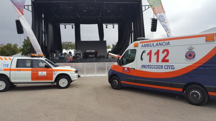 Vehículos de la agrupación de Protección Civil de Azuqueca de Henares.