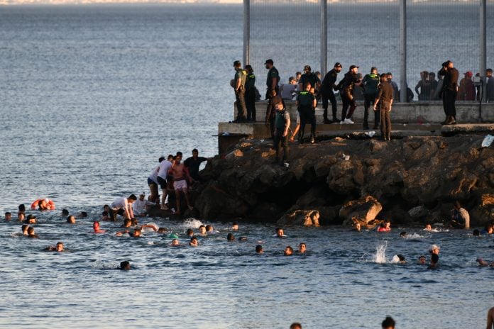 El Tarajal, en 2021. (Foto: Antonio Sempere / Europa Press)