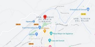 Dos intoxicados por humo en Sigüenza Ubicación de la urbanización Parque Santa Librada, en Sigüenza.