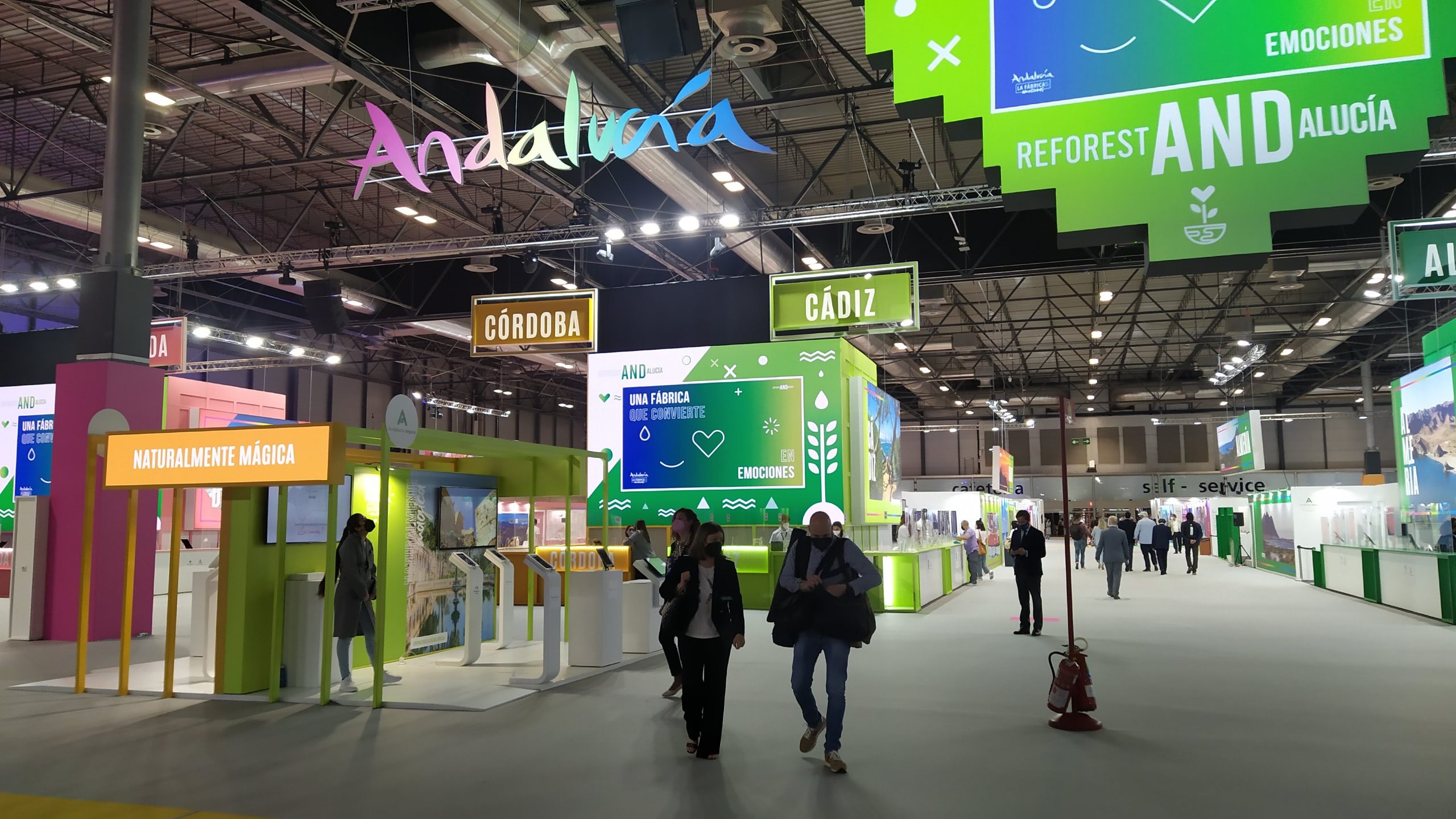 Andalucía volvió a ocupar todo el pabellón 5, como de costumbre en anteriores ediciones de Fitur. (Foto: La Crónic@)