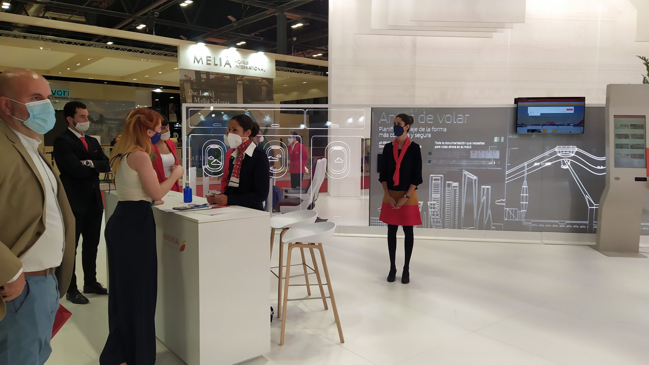 Fitur 2021. Stand de Iberia, que resultó premiado. (Foto: La Crónic@)