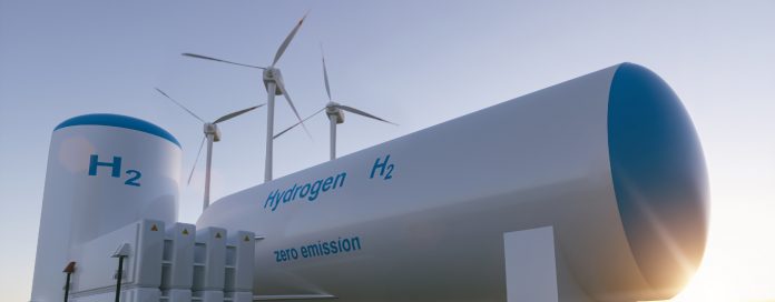Planta de hidrógeno verde, en fotografía promocional de una compañía.