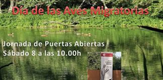 Cartel anunciador de la actividad en la Reserva Ornitológica de Azuqueca de Henares.