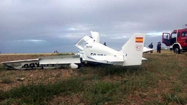 Esta fue la avioneta que se desplomó antes de llegar a Robledillo de Mohernando, causando tres víctimas mortales.