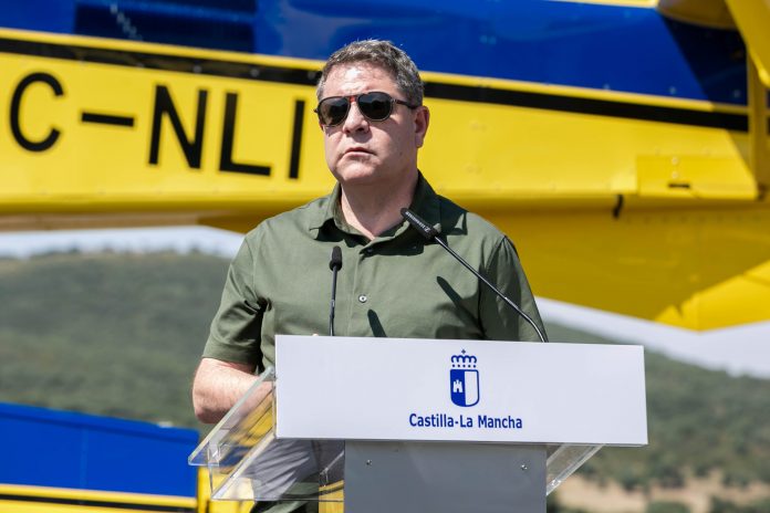 García-Page, durante sus declaraciones sobre GEACAM el 9 de junio de 2021.