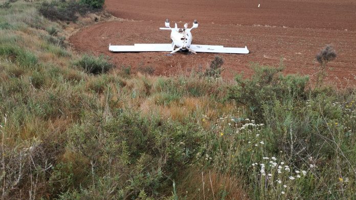 Avioneta siniestrada en Palencia, que había salido de Robledillo de Mohernando. (Foto: Guardia Civil)