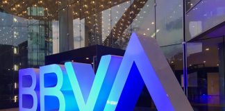 Actual logotipo del BBVA.