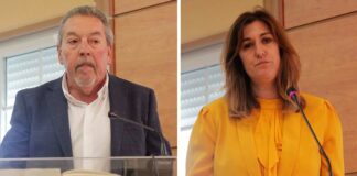 Los dos concejales elegidos en la candidatura de Ciudadanos en Cabanillas del Campo y que ahora han abandonado el partido pero no sus actas.