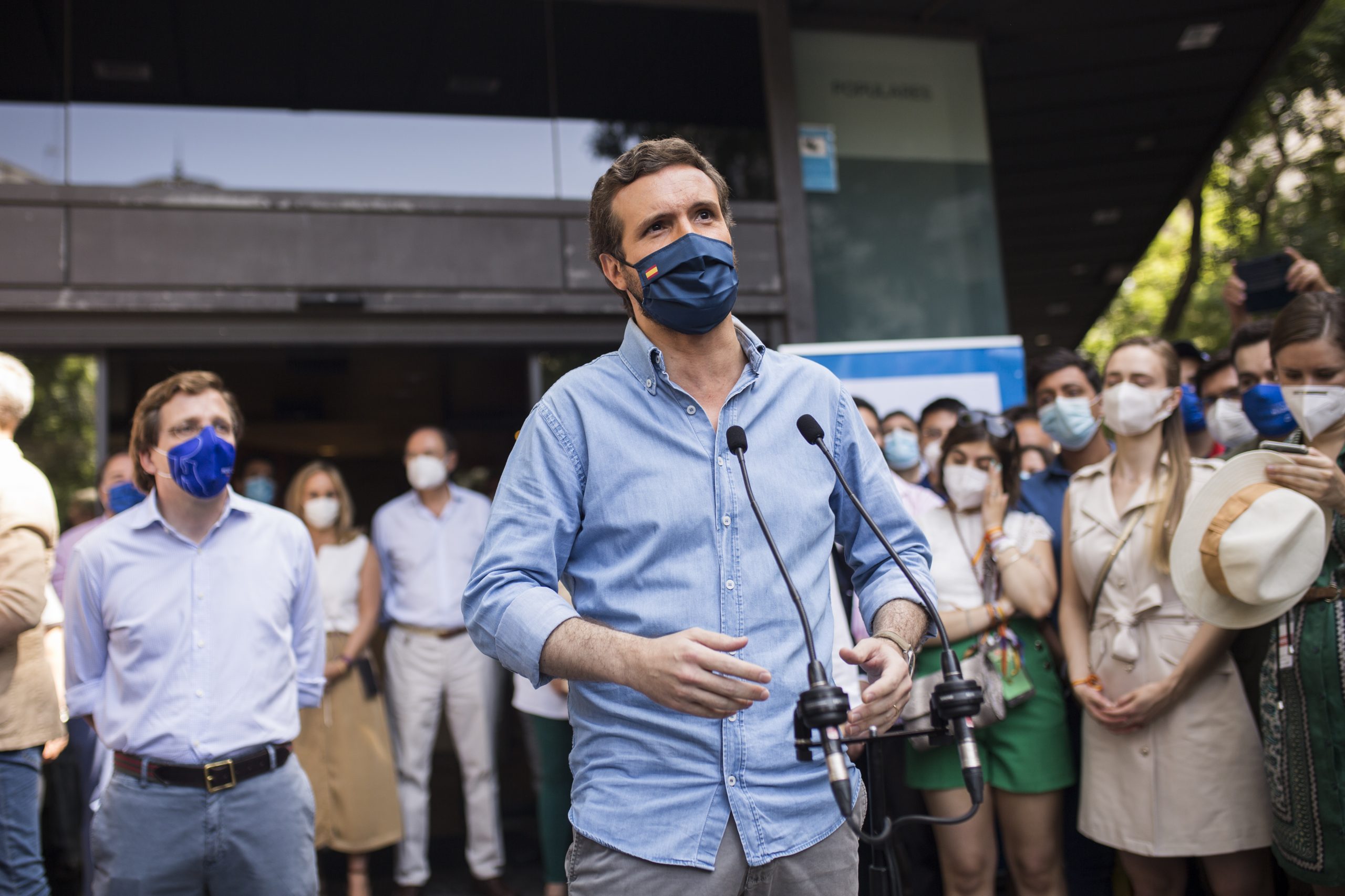 Domingo de protesta en Colón contra los indultos. (Foto: Alejandro Martínez Vélez / Europa Press)