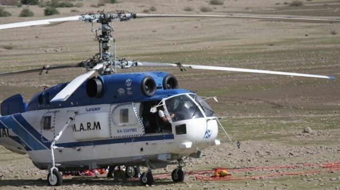 Helicóptero Kamov, como el que tiene su base en la provincia de Guadalajara.