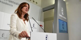 Blanca Fernández, en la rueda de prensa del 7 de julio de 2021.