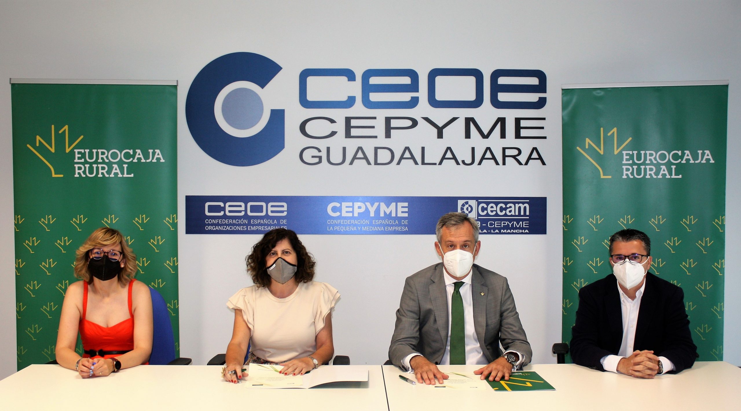 Renovación del convenio de colaboración entre Eurocaja Rural y CEOE Guadalajara.