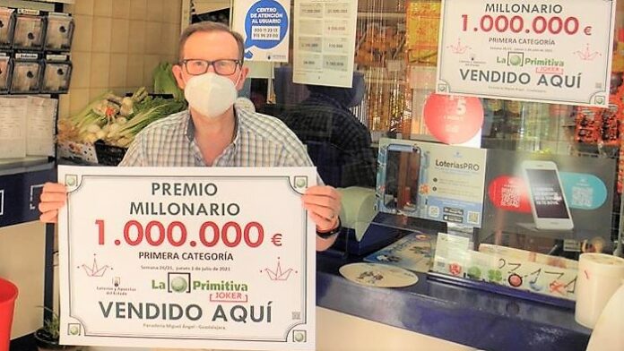 El boleto fue sellado para el sorteo del 1 de julio de 2021 en la calle Cardenal González de Mendoza y premiado con un millón de euros.