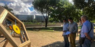 50.000 euros en juegos infantiles para dos parques de Guadalajara Jaime Sanz ha revisado esta inversión.