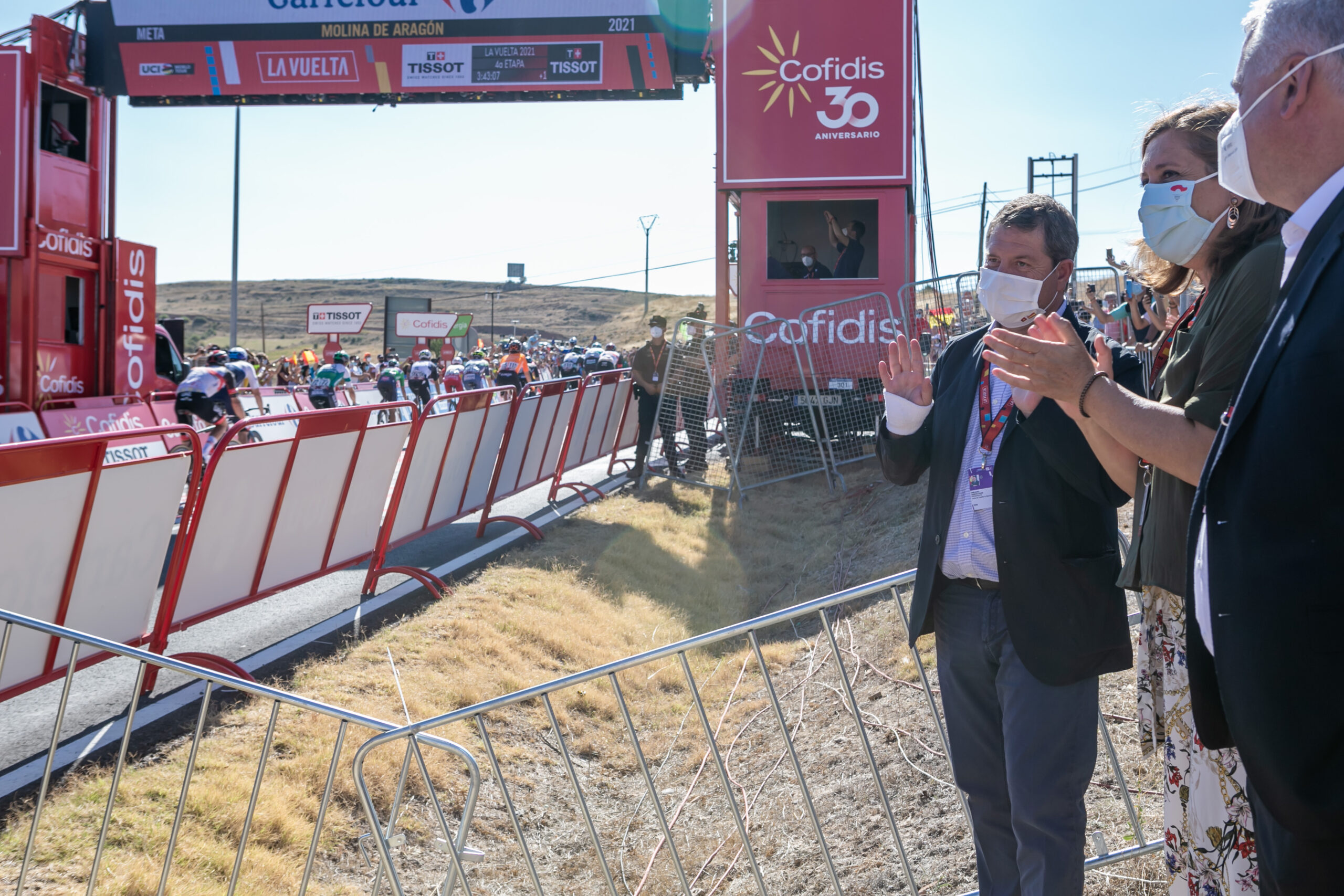 Llegada de la Vuelta Ciclista a España a Molina de Aragón.