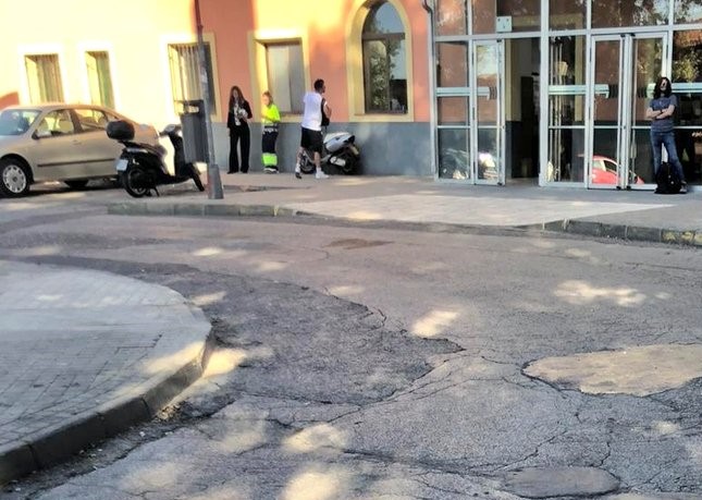 Acceso a la Estación de Renfe en Guadalajara.