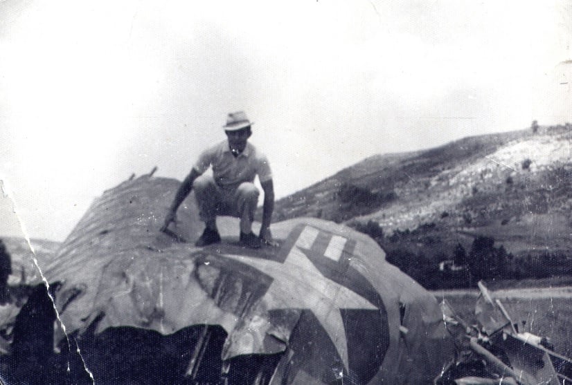 Restos del avión siniestrado, en una imagen de aquellos días.