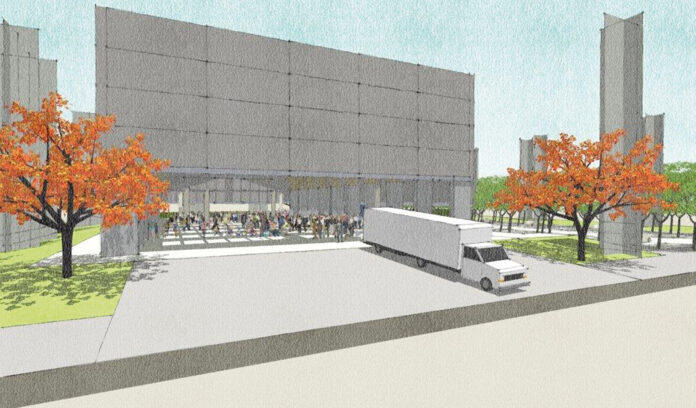 Alzado de La Caja, en Azuqueca de Henares, según el proyecto que acaba de darse a conocer.