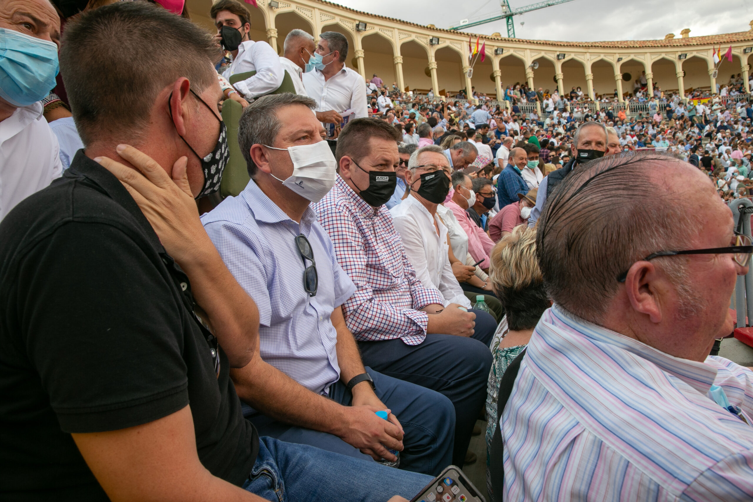 Page en los toros, el 11 de septiembre de 2021, en Albacete.