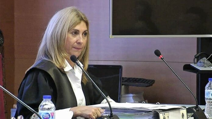Rocío Rojo, fiscal jefe de Guadalajara, durante la vista de un juicio.