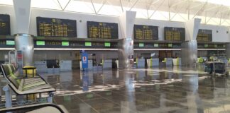 Interior del aeropuerto de Gran Canaria en septiembre de 2021.